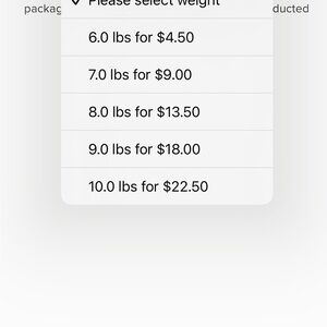 Extra 3lbs weight for shipping label